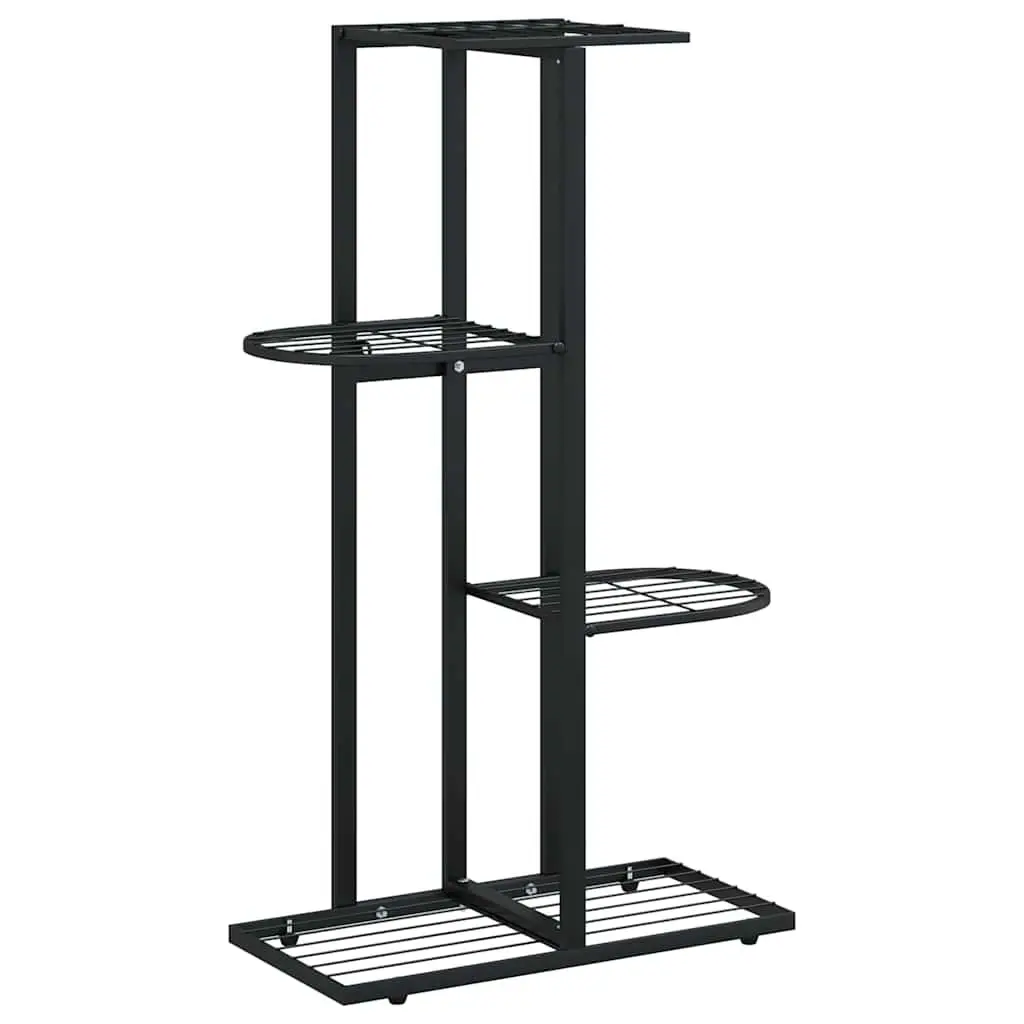 Metal Plant Stand 4-Tier Display Rack for Home and Garden 43 x 22 x 76 cm