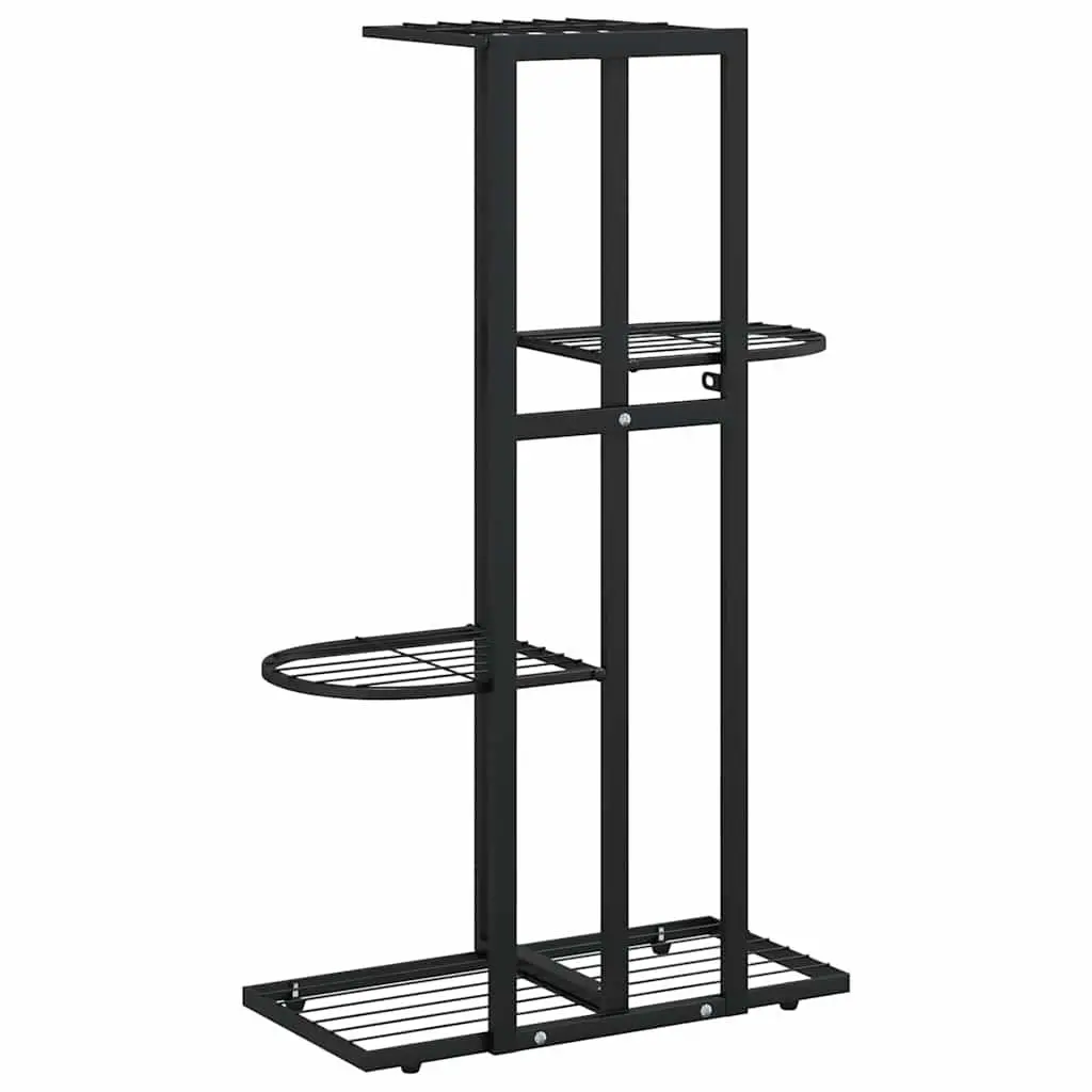Metal Plant Stand 4-Tier Display Rack for Home and Garden 43 x 22 x 76 cm