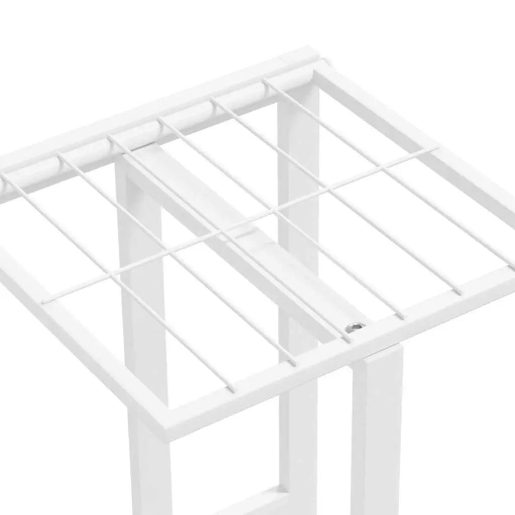 4-Tier Plant Stand Metal White for Garden Home Decoration 43 x 22 x 76 cm