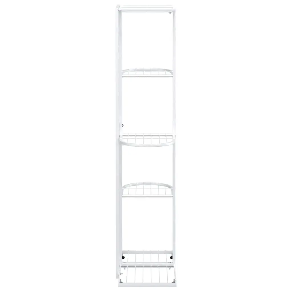 5-Tier Metal Plant Stand Indoor Outdoor Display Rack White