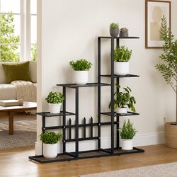 Black Metal Plant Stand: 94.5x25x88cm Dimensions, Durable Design
