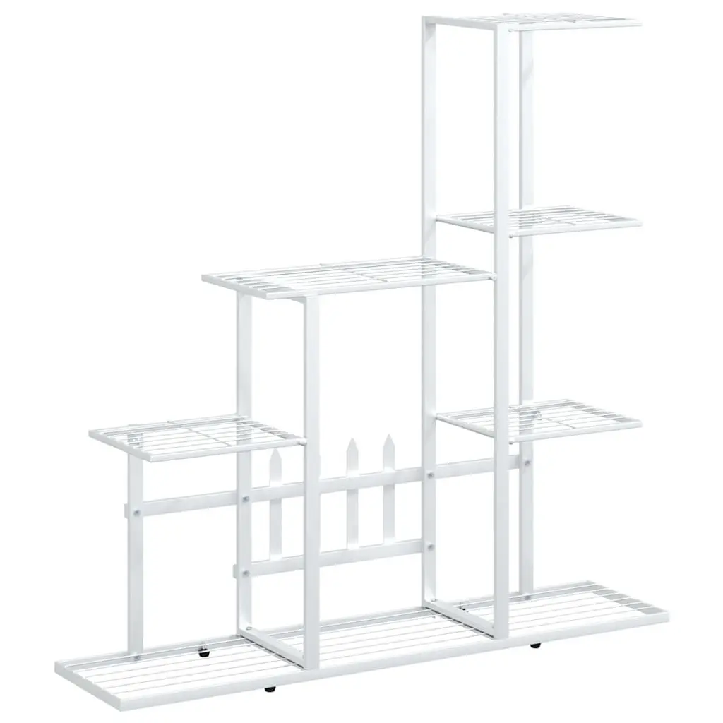 Metal Plant Stand for Garden Home Decor White 94.5x25x88cm