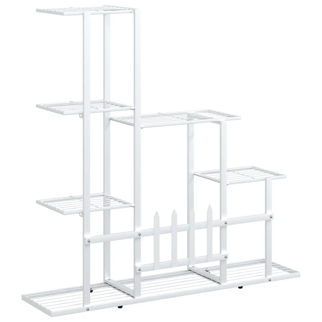Metal Plant Stand for Garden Home Decor White 94.5x25x88cm