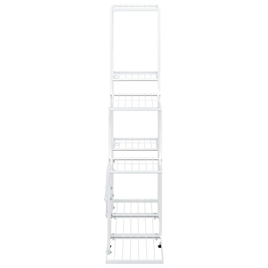 Metal Plant Stand for Garden Home Decor White 94.5x25x88cm