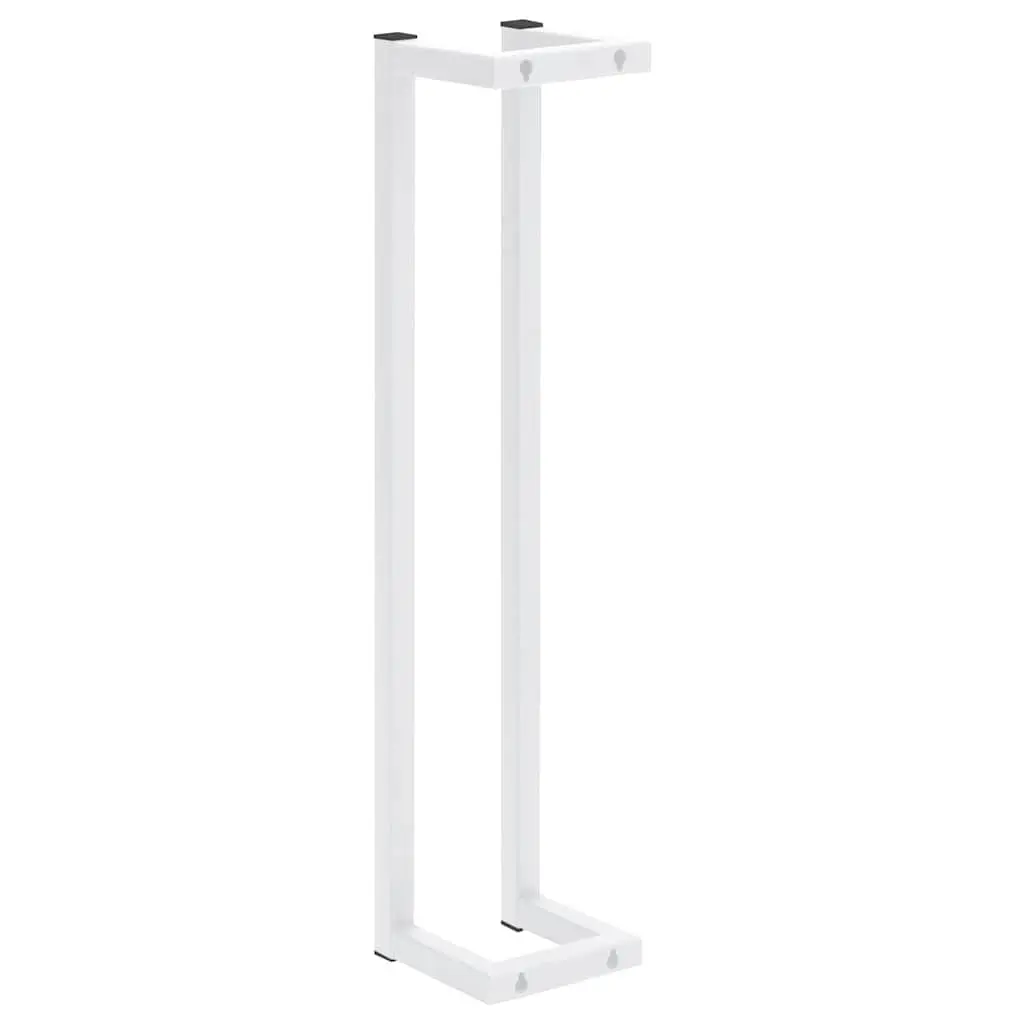 White Wall-Mounted Towel Rack