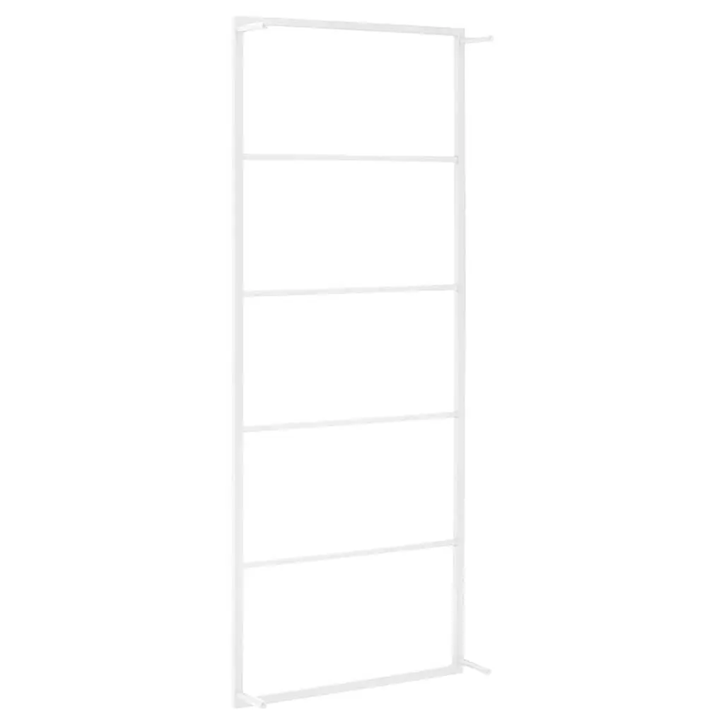 Towel Rack Wall Mount Bathroom Storage Steel White 45x10x115 cm