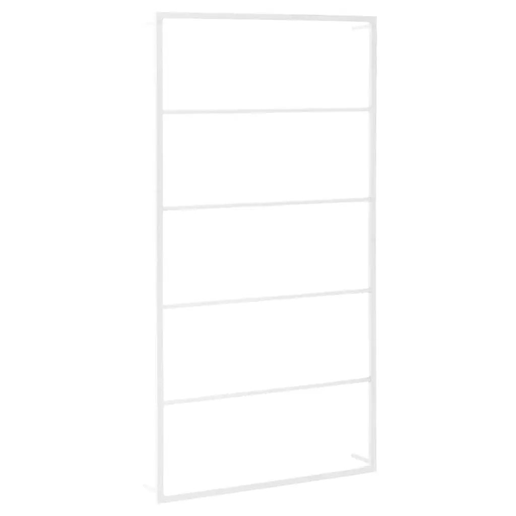 Towel Rack Wall Mount Bathroom Organizer White Steel 60cm x 10cm x 116cm