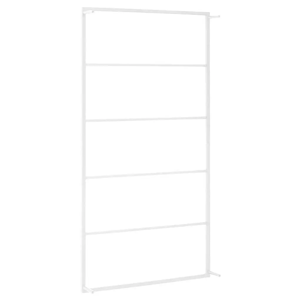 Towel Rack Wall Mount Bathroom Organizer White Steel 60cm x 10cm x 116cm
