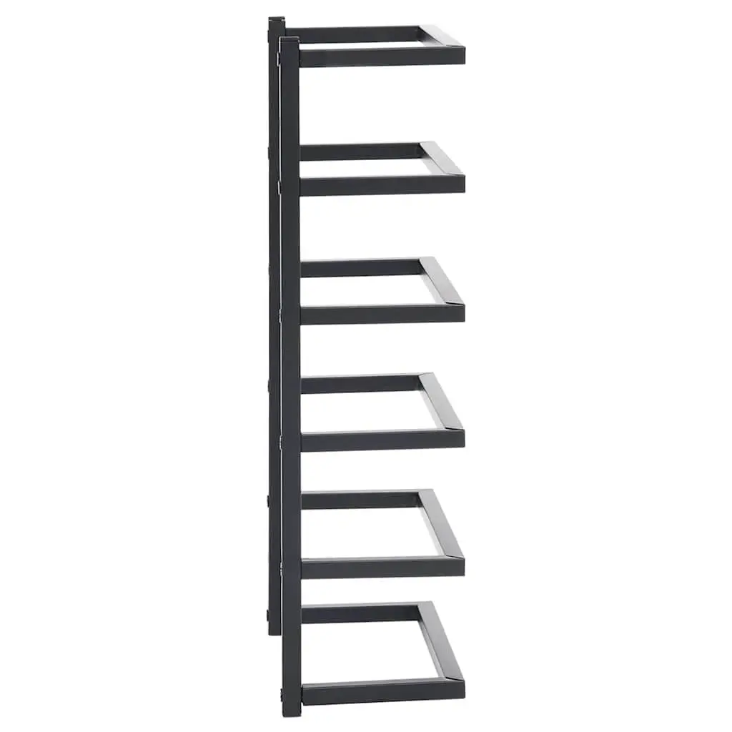Black Steel Wall-Mounted Towel Rack