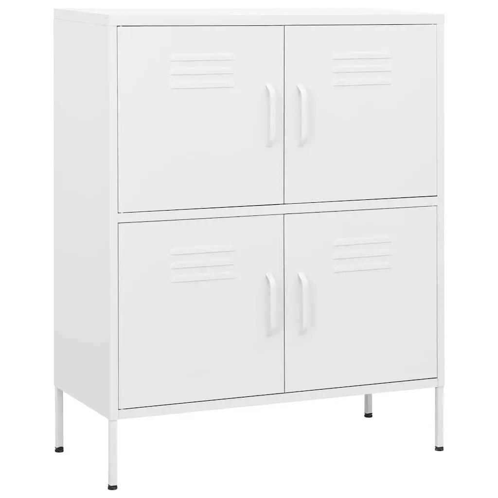 Steel Storage Cabinet for Home Organization White 80 x 35 x 101.5 cm
