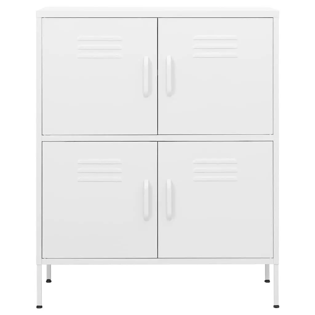 Steel Storage Cabinet for Home Organization White 80 x 35 x 101.5 cm