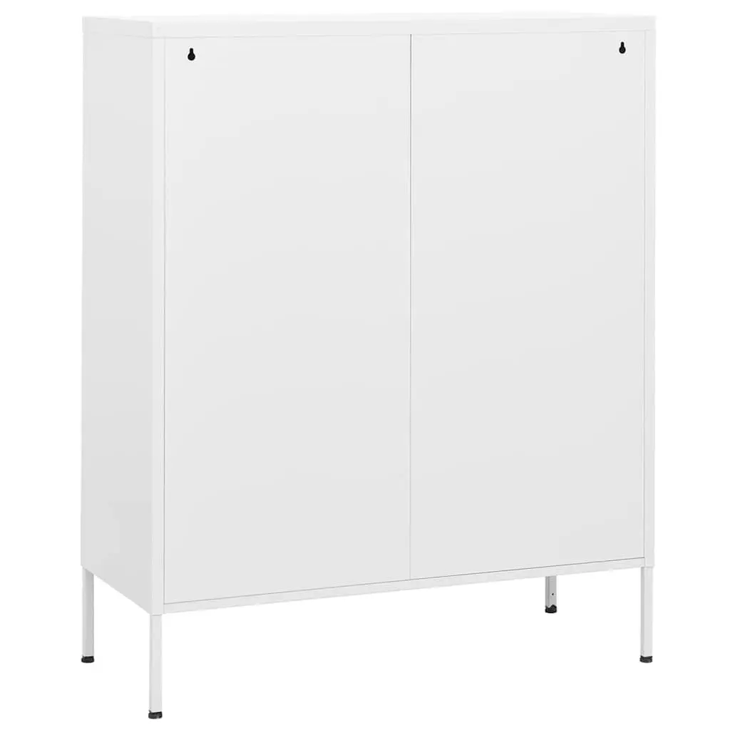 Steel Storage Cabinet for Home Organization White 80 x 35 x 101.5 cm