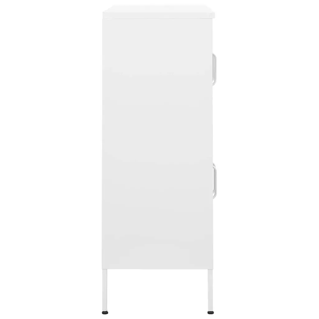 Steel Storage Cabinet for Home Organization White 80 x 35 x 101.5 cm