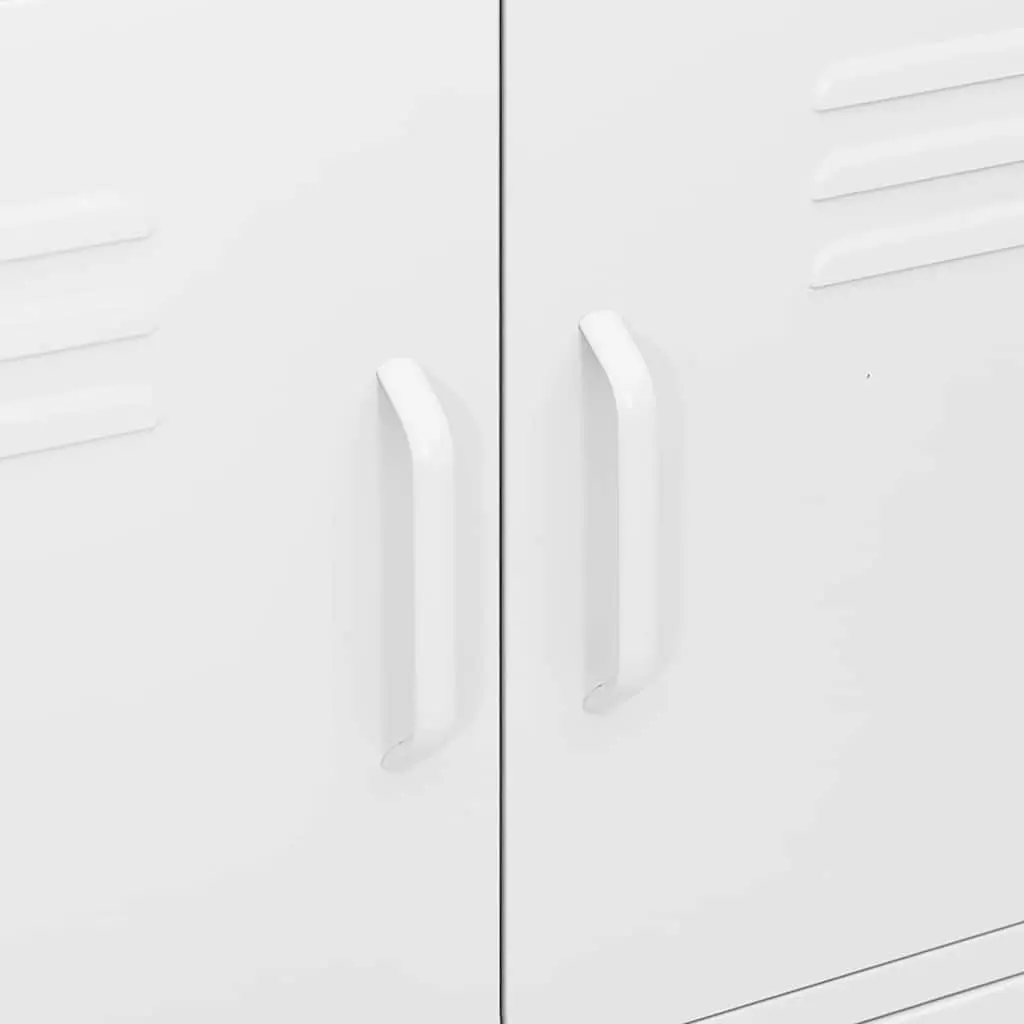 Steel Storage Cabinet for Home Organization White 80 x 35 x 101.5 cm