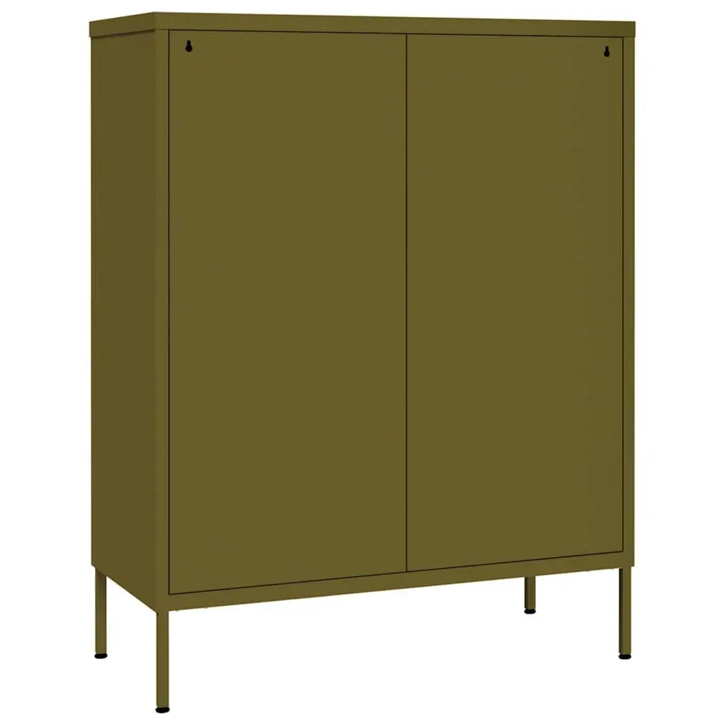 Storage Cabinet Home Office 6 Drawer Green Steel