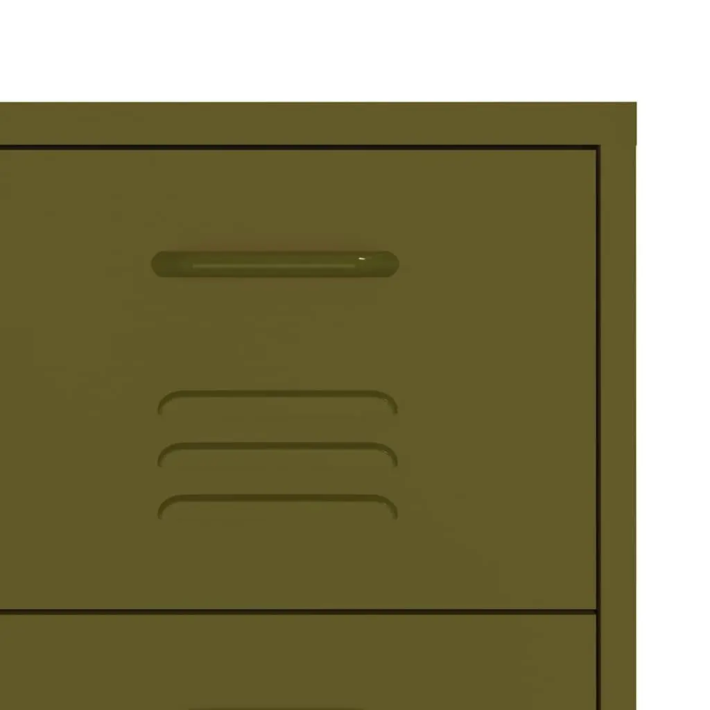Storage Cabinet Home Office 6 Drawer Green Steel