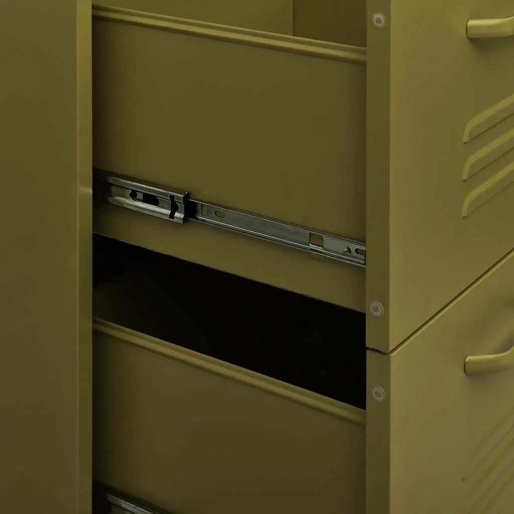 Storage Cabinet Home Office 6 Drawer Green Steel