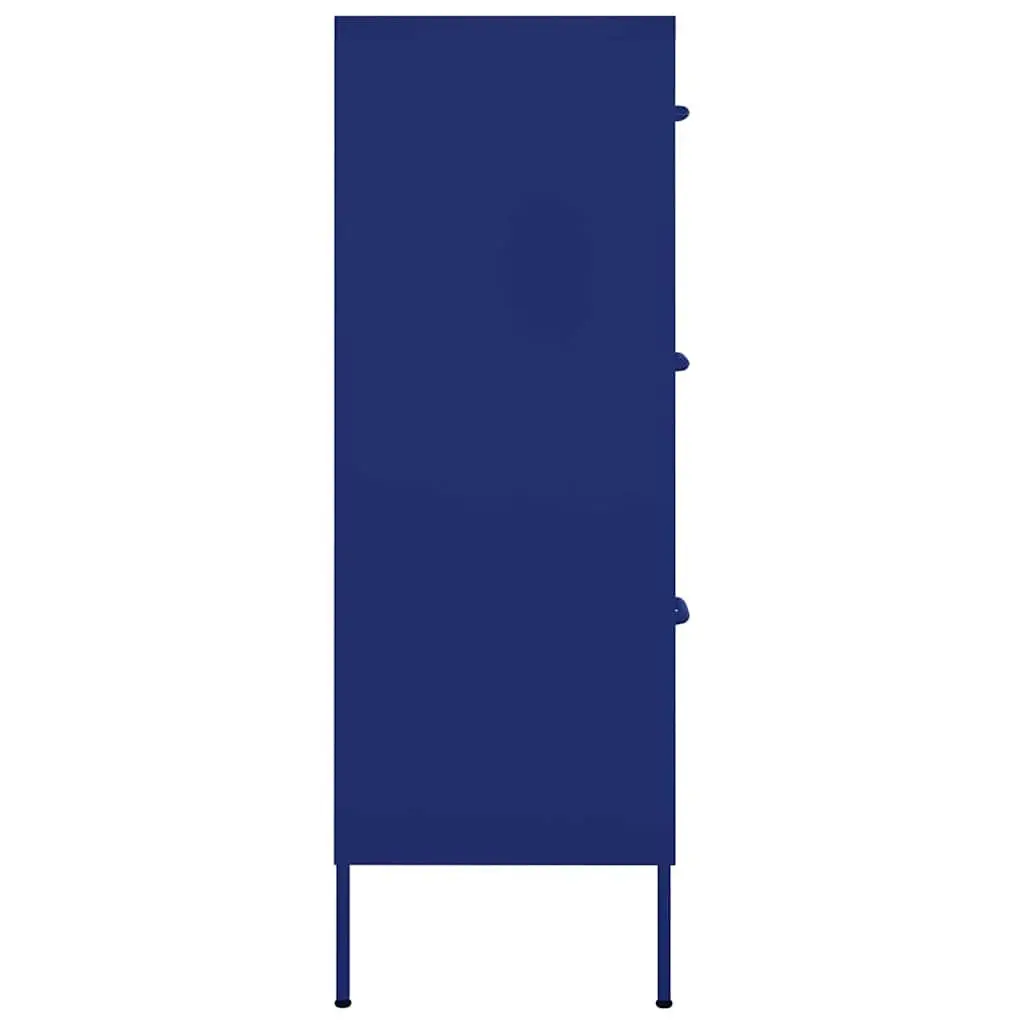 Storage Cabinet Bedroom Living Room 6 Drawer Chest Navy Blue