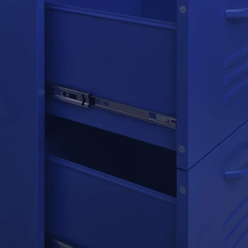 Storage Cabinet Bedroom Living Room 6 Drawer Chest Navy Blue