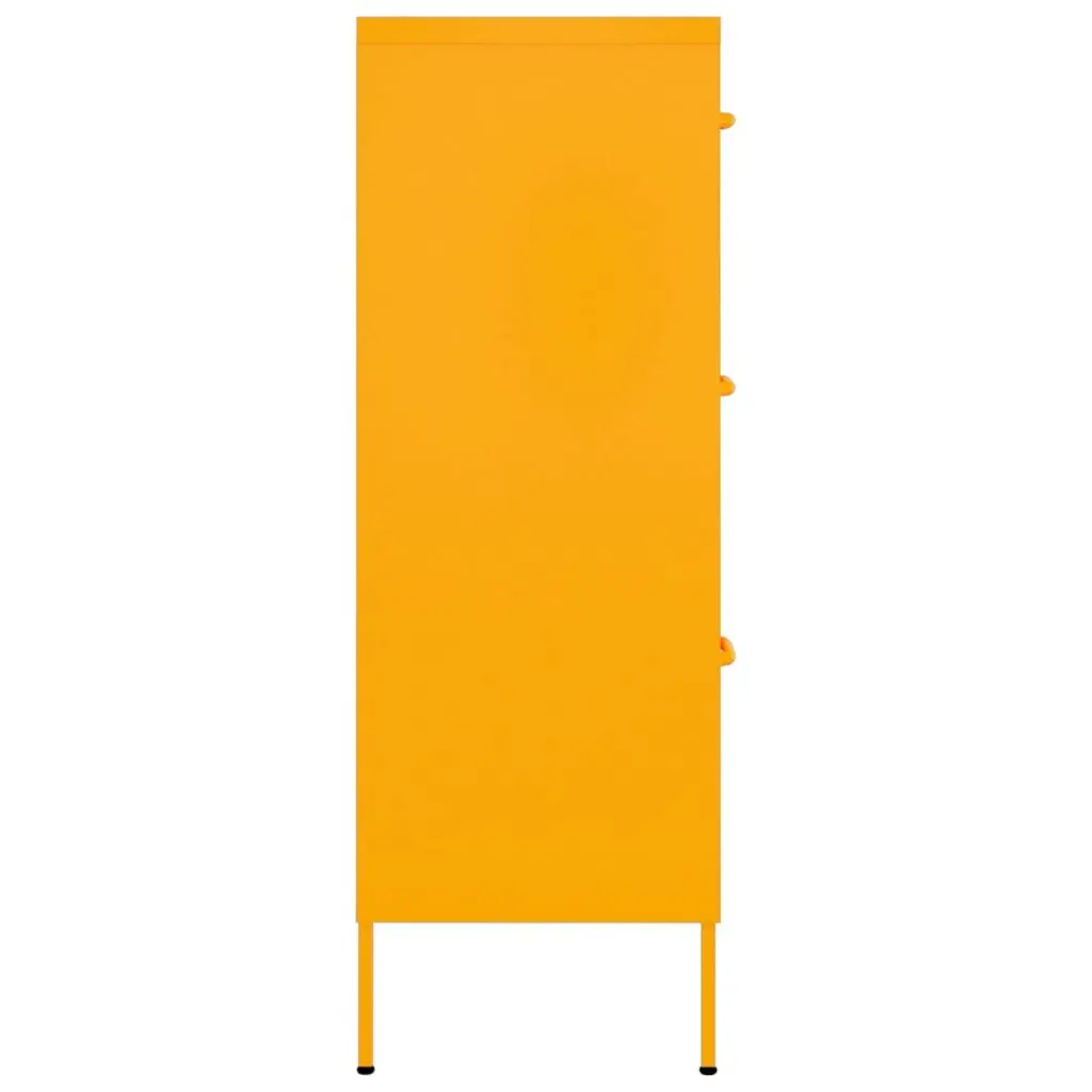 Drawer Cabinet Yellow Storage Chest Bedroom 6 Drawers Steel Organiser