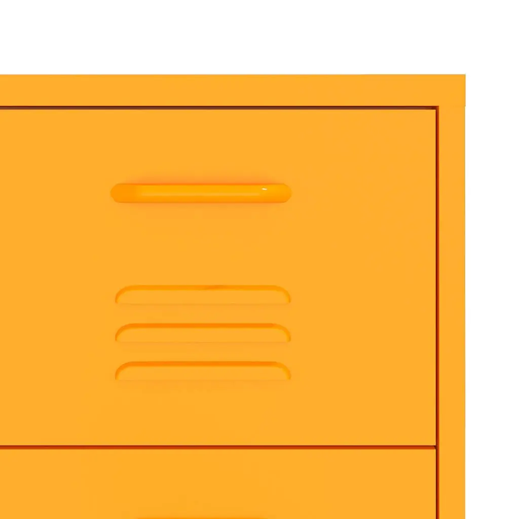 Drawer Cabinet Yellow Storage Chest Bedroom 6 Drawers Steel Organiser