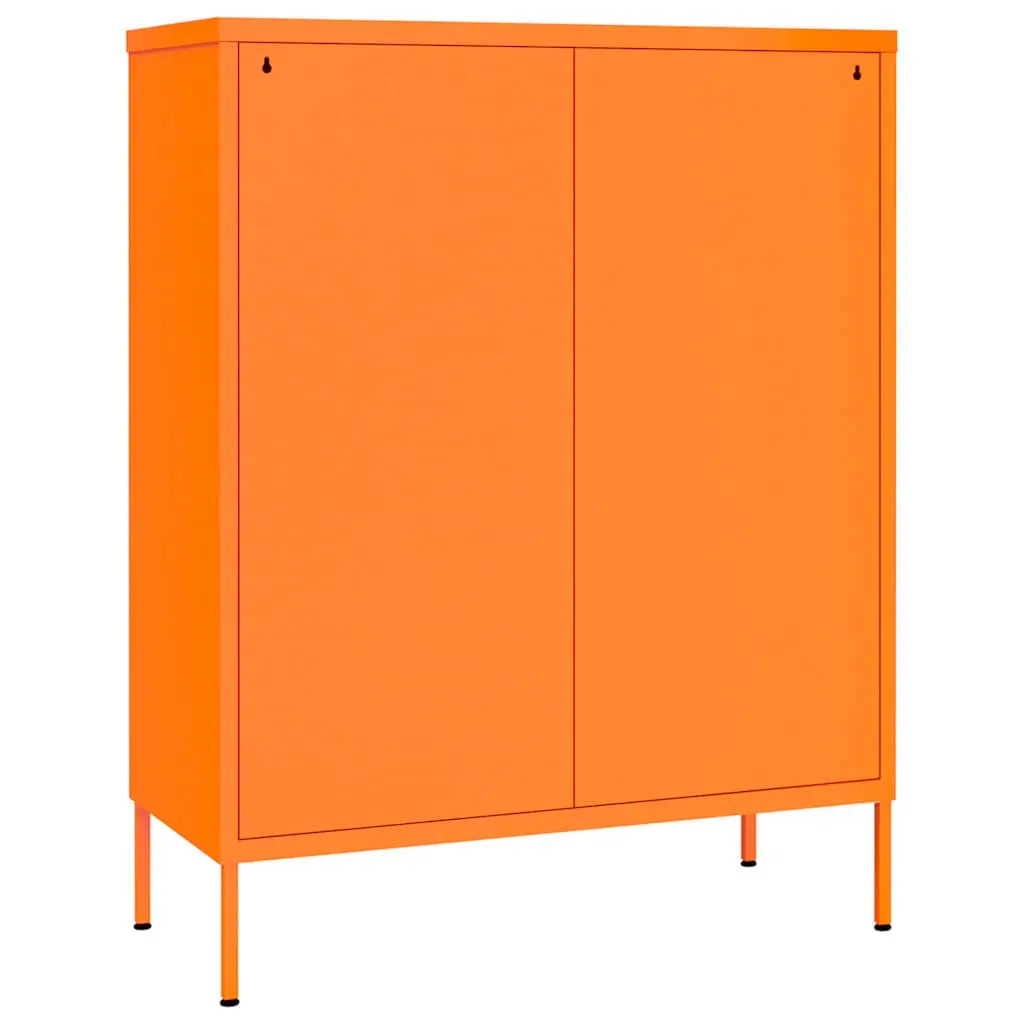 Storage Cabinet for Home 80 x 35 x 101.5 cm Orange Steel Organizer Unit with 6 Drawers