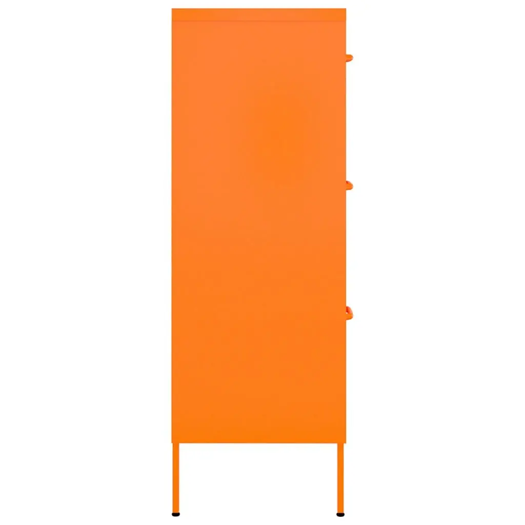 Storage Cabinet for Home 80 x 35 x 101.5 cm Orange Steel Organizer Unit with 6 Drawers