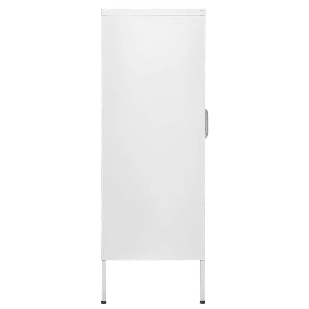 Storage Cabinet Home Furniture White Steel Frame 2 Mesh Doors Adjustable Shelves 80W x 35D x 1015H cm