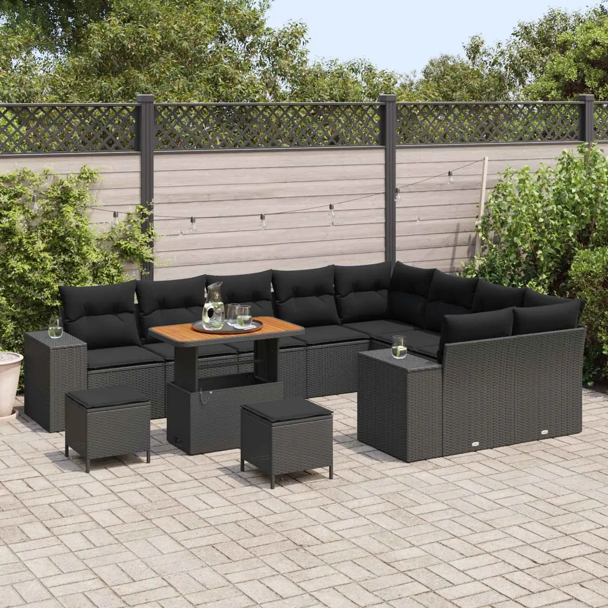 12-Piece Modular Garden Sofa Set
