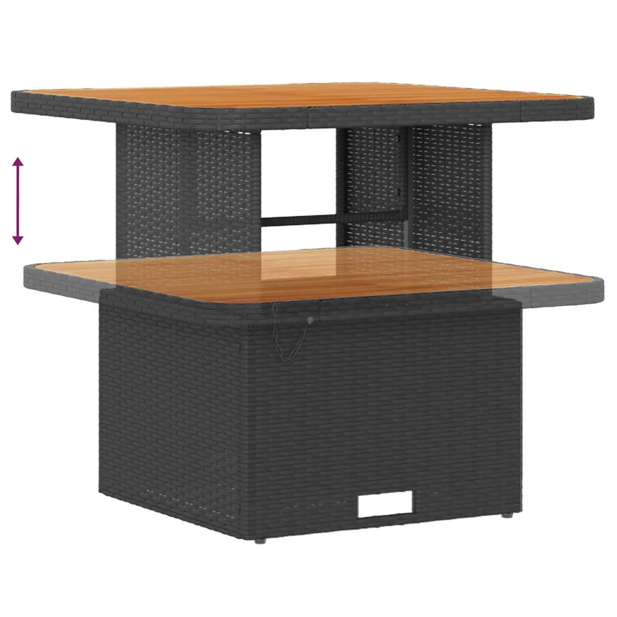 Modular Garden Sofa Set 13pcs Black Poly Rattan Furniture