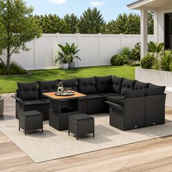 Outdoor Garden Sofa Set: 12 Pieces of Modular Comfort