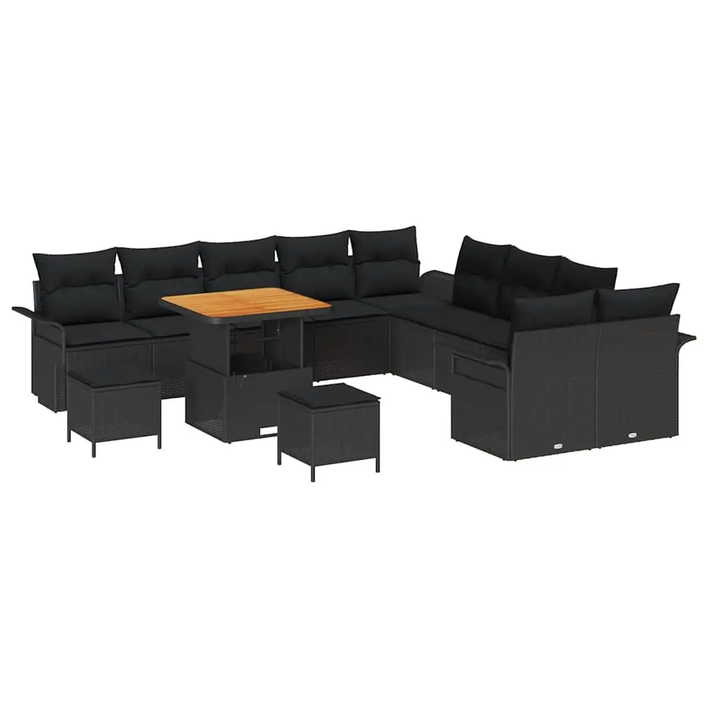 13 pcs Garden Sofa Set in Black
