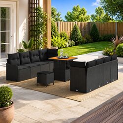 Garden Sofa Set 11-Piece Modular Outdoor Furniture