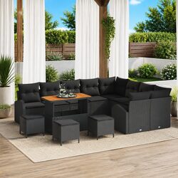 Specifications of 13-Piece Black Garden Sofa Set