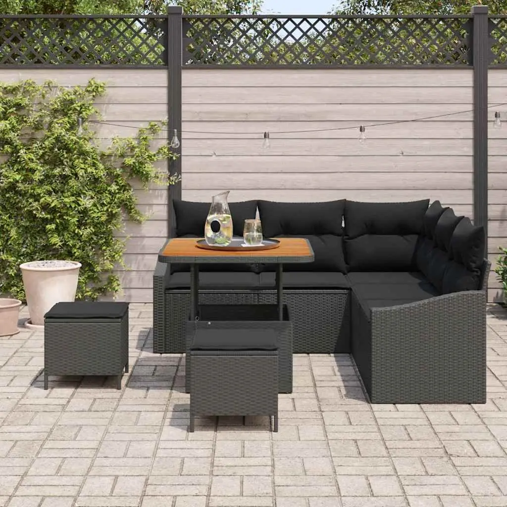 8 Piece Poly Rattan Sofa Set