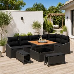 9-Piece Garden Sofa Set with Modular Design and Specs