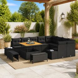 12 Piece Outdoor Sofa Set with Dimensions and Specifications