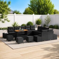 Specifications of the 14-Piece Garden Sofa Set in Black