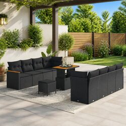 Specifications of 11 Piece Garden Sofa Set in Black