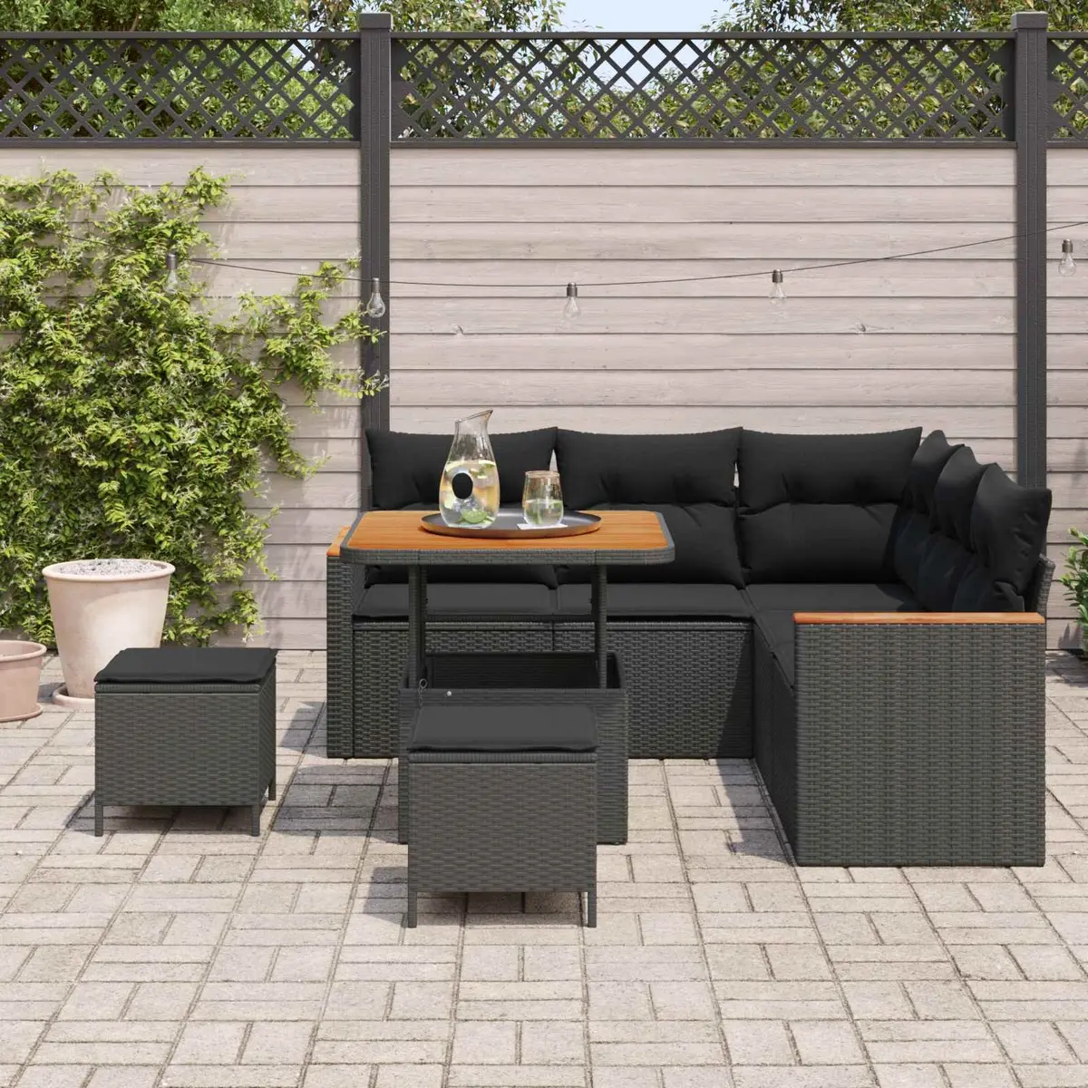 8-Piece Modular Garden Sofa Set