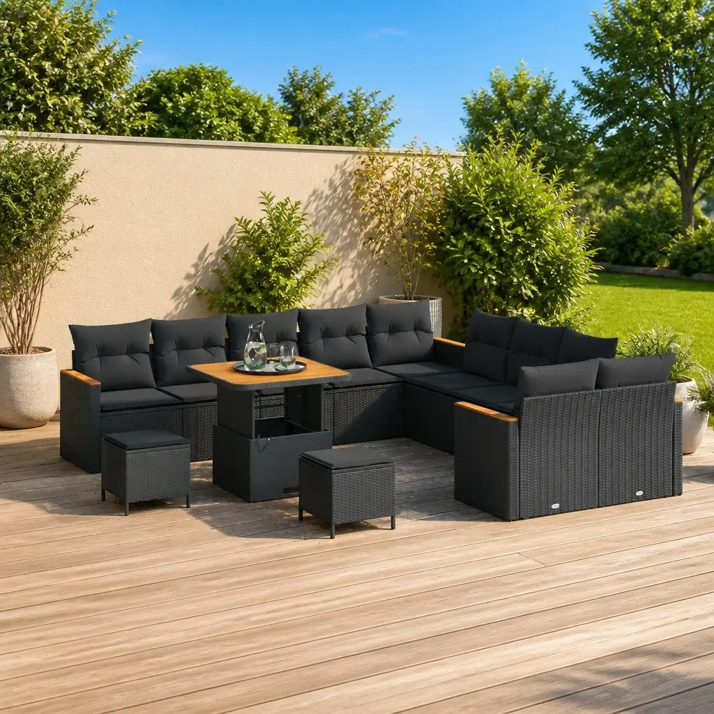 13-Piece Garden Sofa Set with Cushions
