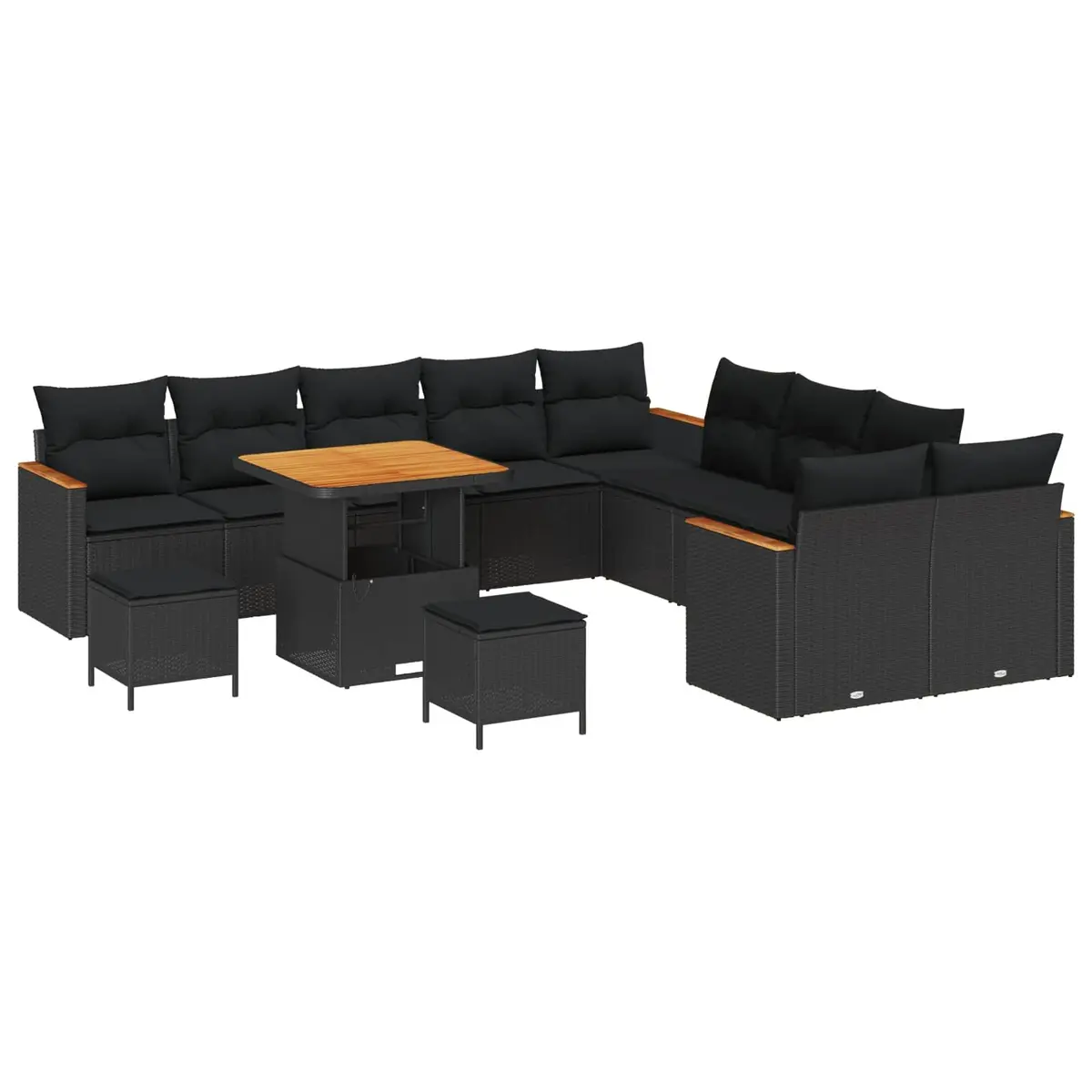 13-Piece Garden Sofa Set with Cushions