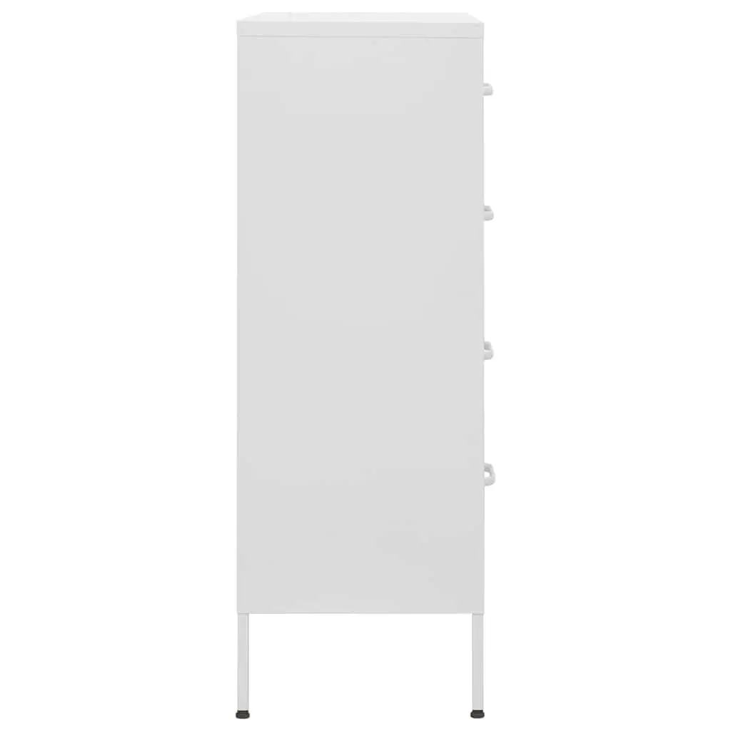 Chest of Drawers White Storage Cabinet Bedroom 80 x 35 x 101.5 cm