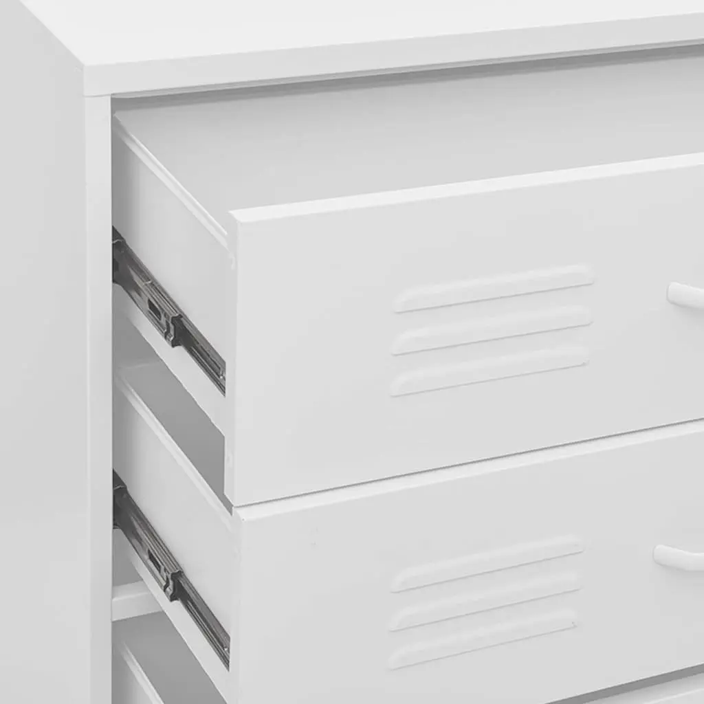 Chest of Drawers White Storage Cabinet Bedroom 80 x 35 x 101.5 cm