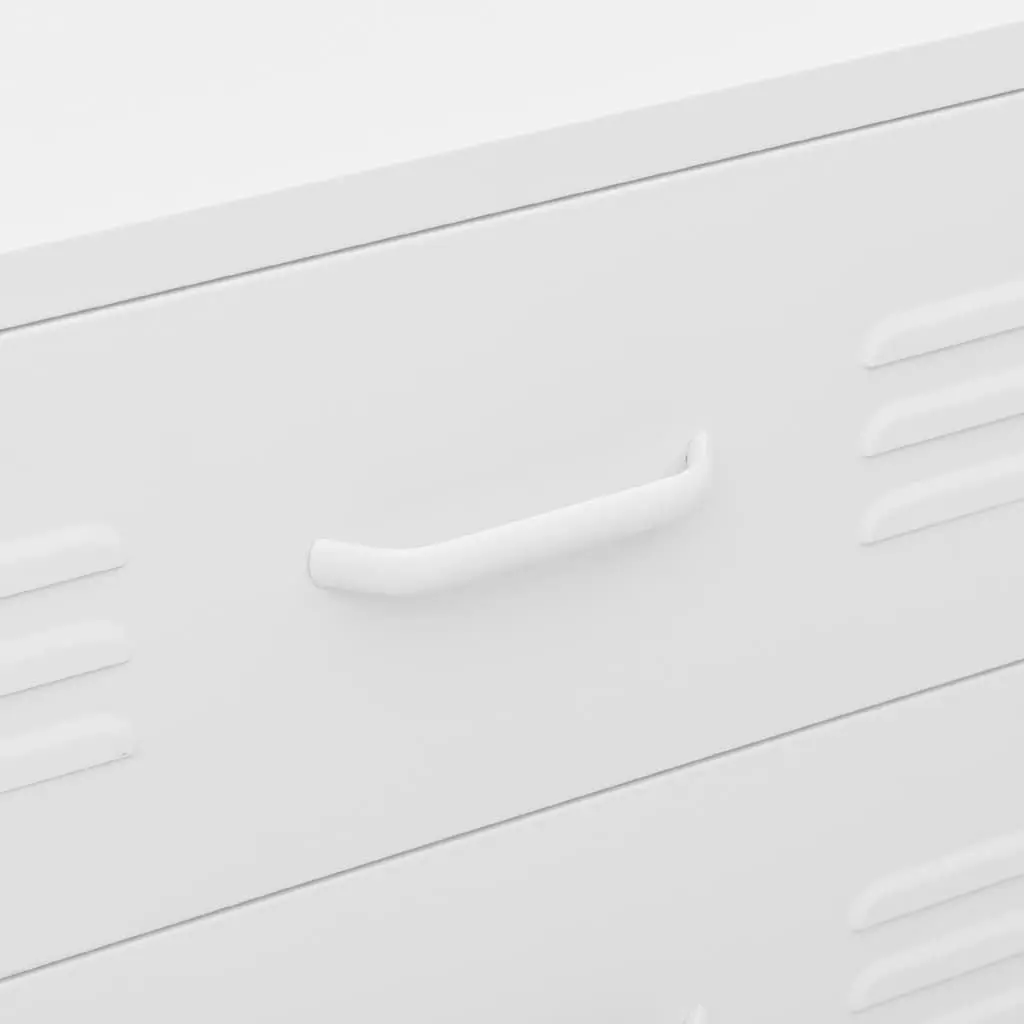 Chest of Drawers White Storage Cabinet Bedroom 80 x 35 x 101.5 cm