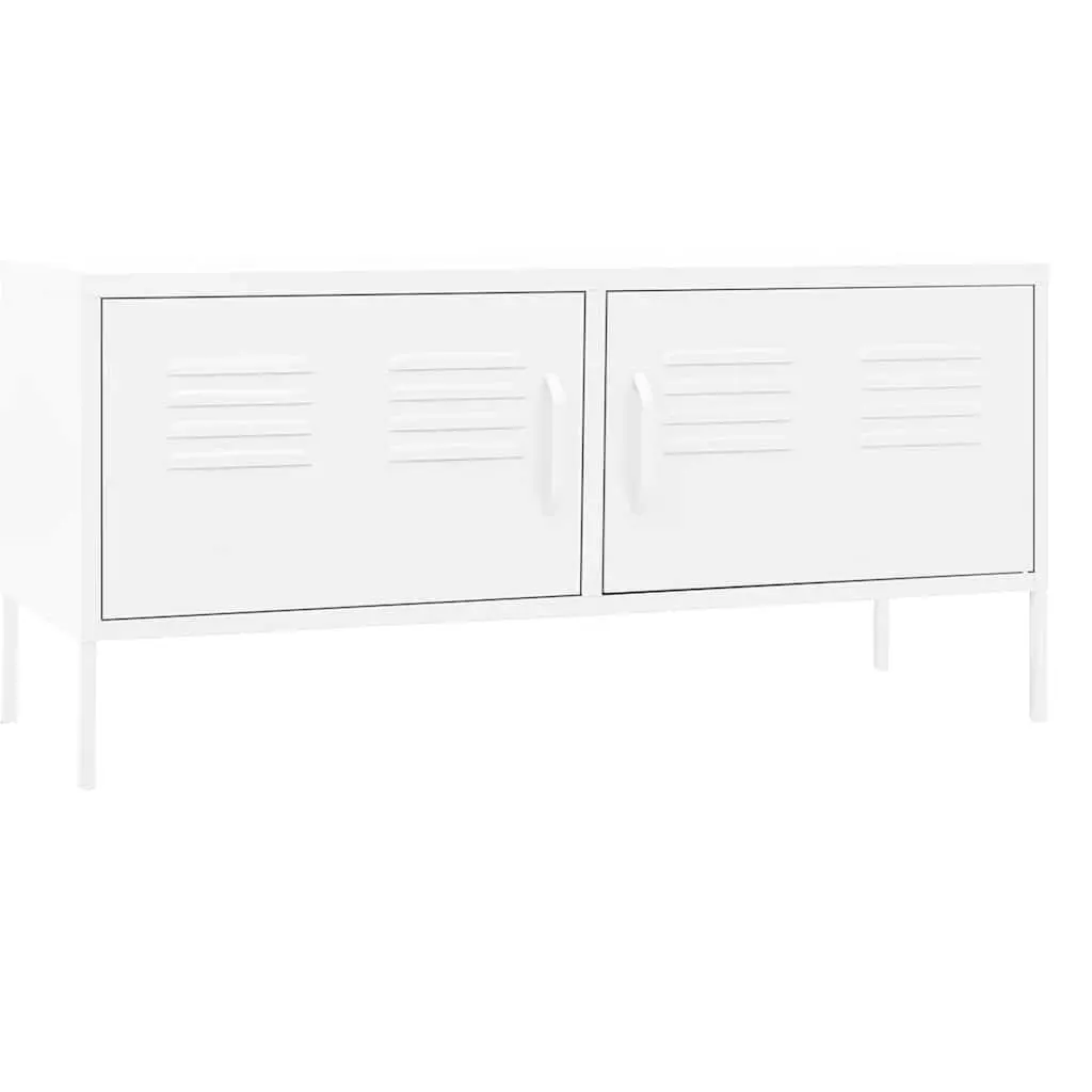 TV Cabinet White Living Room Storage Unit 105 x 35 x 50 cm