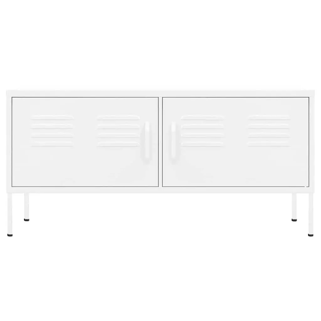TV Cabinet White Living Room Storage Unit 105 x 35 x 50 cm
