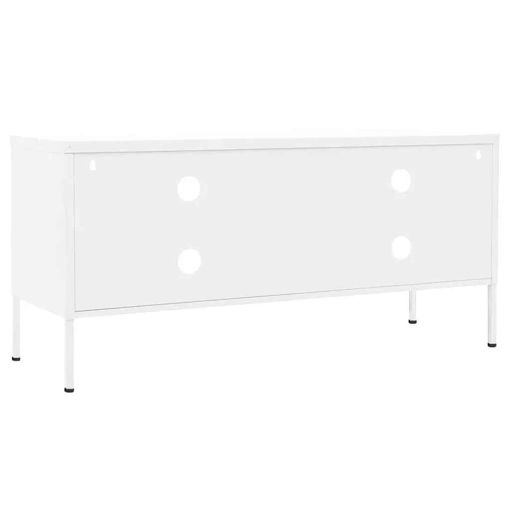 TV Cabinet White Living Room Storage Unit 105 x 35 x 50 cm