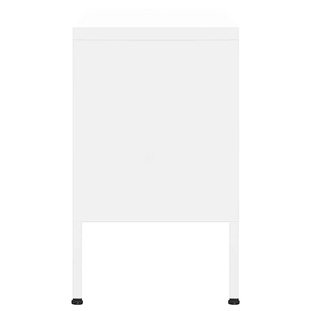 TV Cabinet White Living Room Storage Unit 105 x 35 x 50 cm