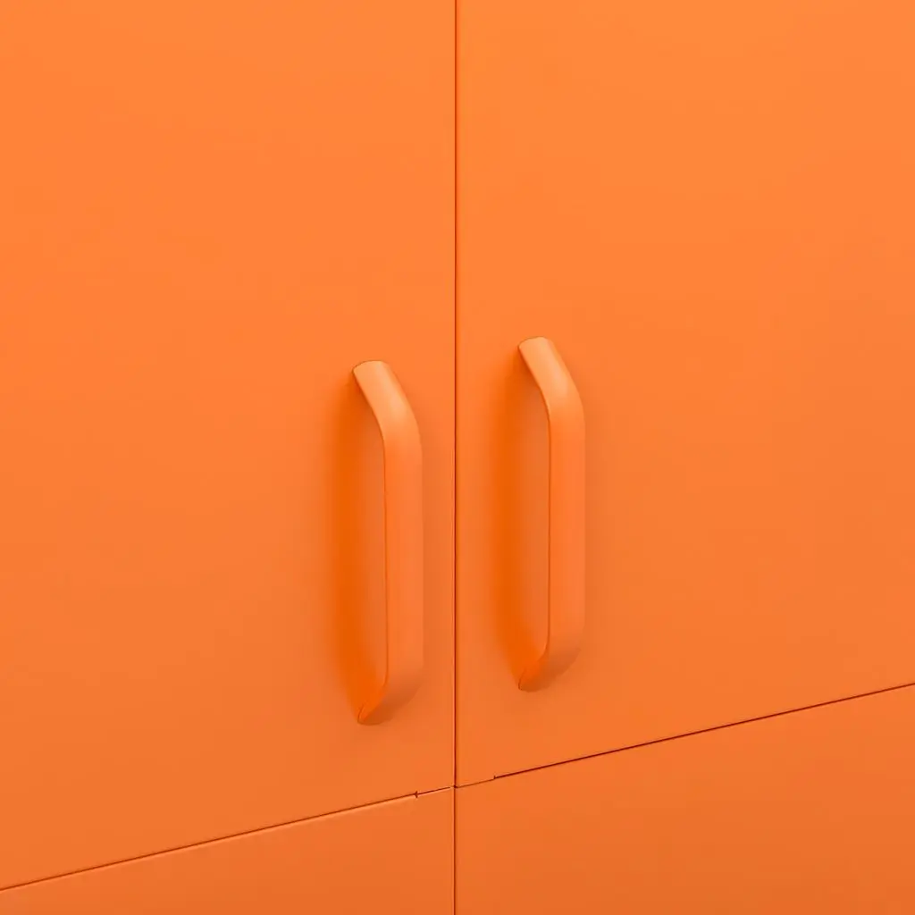 Orange Steel Wardrobe Cabinet for Home Use 90W x 50D x 180H cm